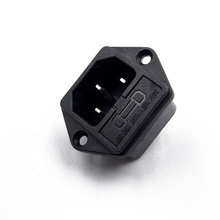 Wholesale  250V 10A IEC JR-101-1F Panel Mount Plug Adapter Power Connector Socket